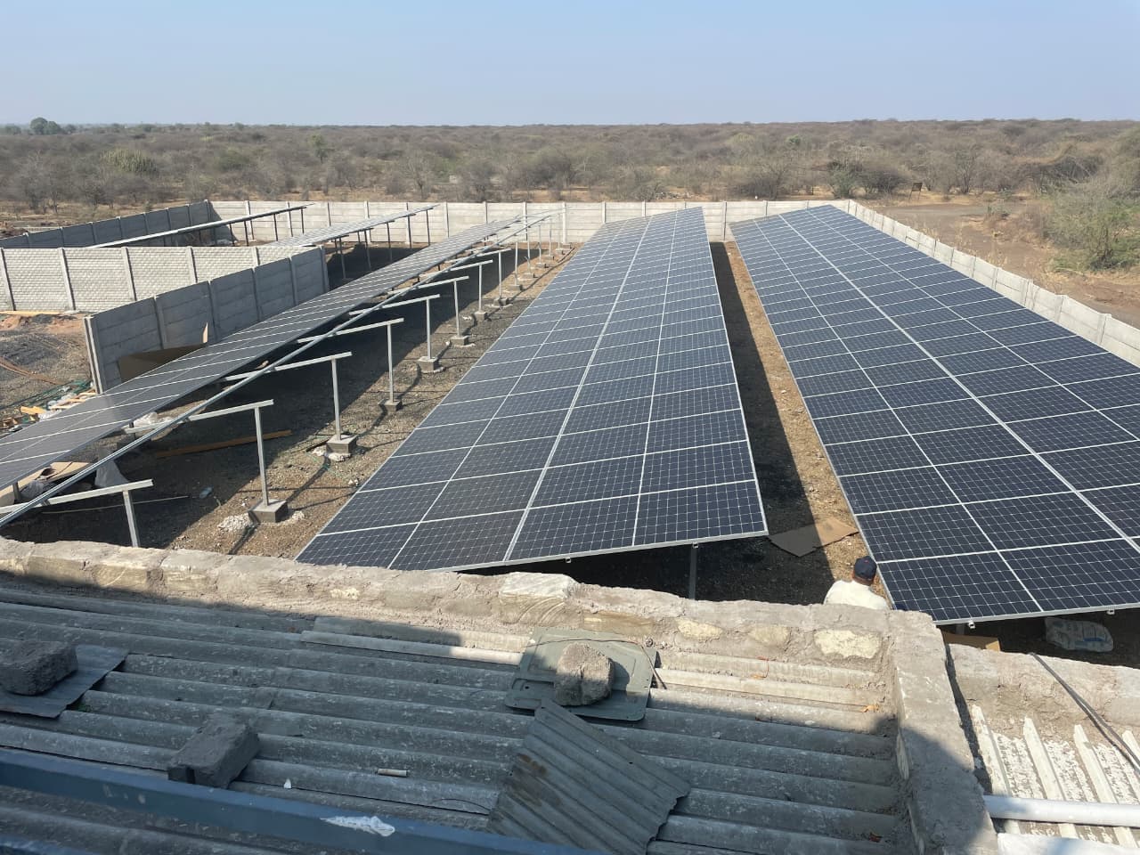 Large ground-mounted solar plant installed by HiTech